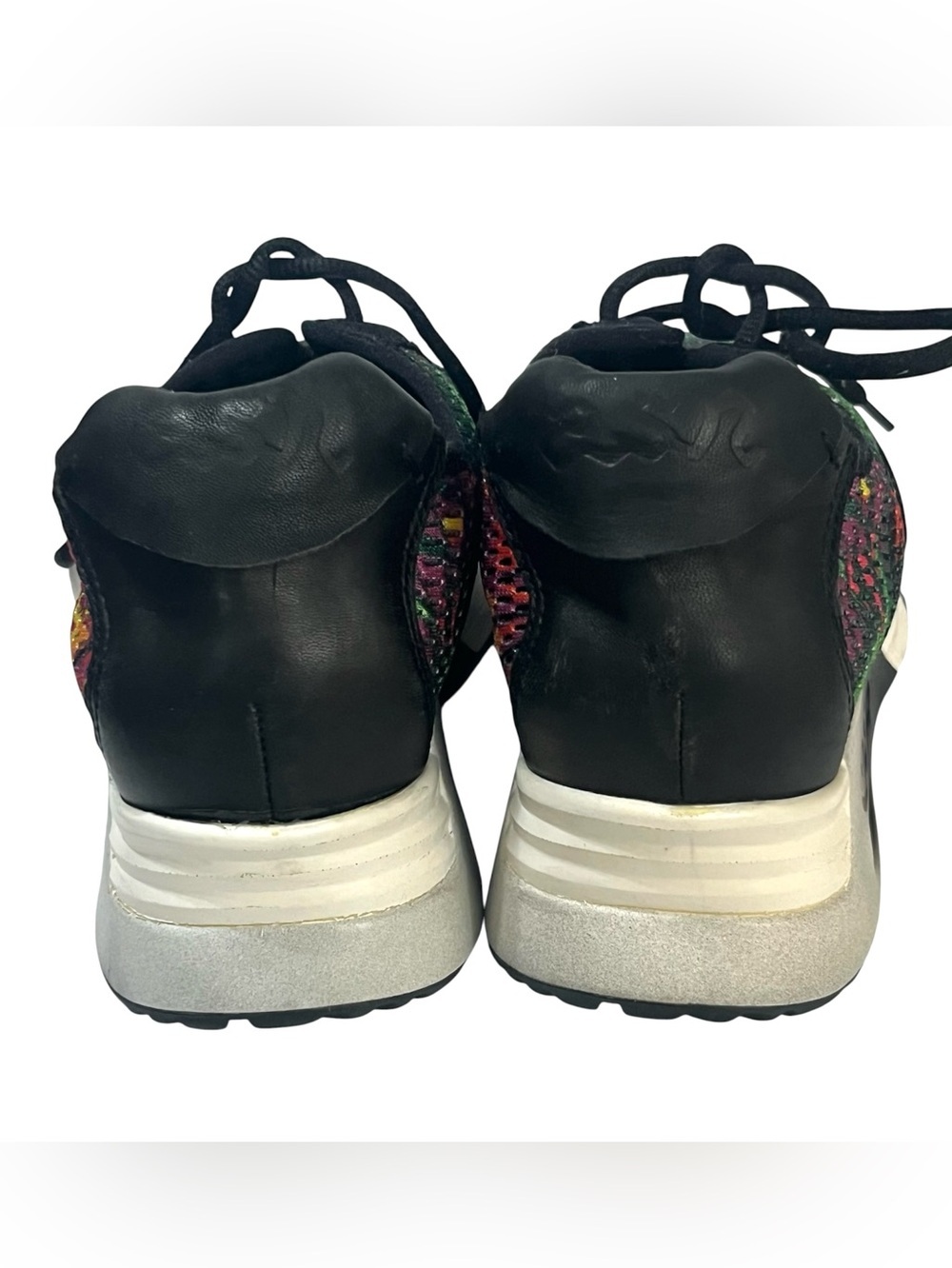 Ash Lacey Tropical Colors Mesh Wedge Sneakers w/Black Elastic
Strap 38EU 7.5-8 - Picture 9 of 9